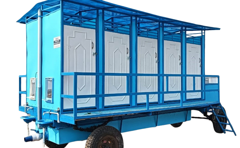 Ten Seater Mobile Toilet Trolley